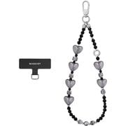 ストラップ ビーズ スマホストラップ 落下防止 リストストラップ Beaded Wrist Strap SH ミッドナイトハート ME_SPASRARWH_MH