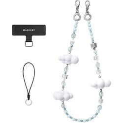 ストラップ ビーズ スマホストラップ 落下防止 リストストラップ Beaded Wrist Strap LC クラウドミスト ME_SPASRARWC_CM
