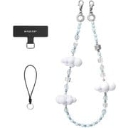 ストラップ ビーズ スマホストラップ 落下防止 リストストラップ Beaded Wrist Strap LC クラウドミスト ME_SPASRARWC_CM