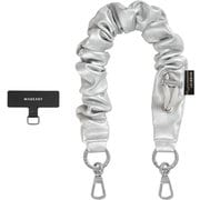 スマホストラップ 落下防止 軽量 Scrunchie Wrist Strap レザレットグレー ME_SPASRPESG_LG