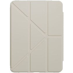 iPad 10世代 A16 対応 ケース スタンド機能付 軽量 半透明 耐衝撃 角度調整可 FACET スターライトホワイト ME_PPHCSPLF4_SW