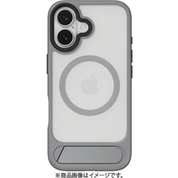 iPhone 17 対応 ケース クリア MagSafe対応 スタンド付き 耐衝撃 EasyStand M コンクリート SE_IQNCSPTET_CC