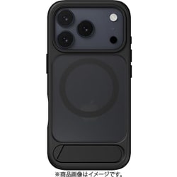 iPhone 17 Pro 対応 ケース クリア MagSafe対応 スタンド付き 耐衝撃 EasyStand M ブラック SE_IQPCSPTET_BK