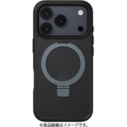 iPhone 17 Pro 対応 ケース クリア MagSafe対応 リングスタンド 耐衝撃 MagStand M ブラック SE_IQPCSPTMN_BK