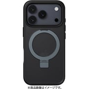 iPhone 17 Pro 対応 ケース クリア MagSafe対応 リングスタンド 耐衝撃 MagStand M ブラック SE_IQPCSPTMN_BK