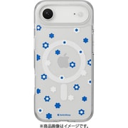 iPhone Air 対応 ケース クリア MagSafe対応 花柄 耐衝撃 花 Style M ブルー SE_IQACSPTTM_BL