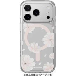 iPhone 17 Pro 対応 ケース クリア MagSafe対応 花柄 耐衝撃 花 Style M ピンク SE_IQPCSPTTM_PK