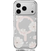 iPhone 17 Pro 対応 ケース クリア MagSafe対応 花柄 耐衝撃 花 Style M ピンク SE_IQPCSPTTM_PK