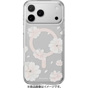iPhone 17 Pro Max 対応 ケース クリア MagSafe対応 花柄 耐衝撃 花 Style M ピンク SE_IQGCSPTTM_PK
