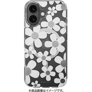 iPhone 17 対応 ケース クリア MagSafe対応 花柄 耐衝撃 花 Fleur M ホワイト SE_IQNCSPTFU_WH