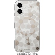 iPhone 17 対応 ケース クリア MagSafe対応 花柄 耐衝撃 花 Fleur M ゴールデングレー SE_IQNCSPTFU_GG