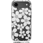 iPhone Air 対応 ケース クリア MagSafe対応 花柄 耐衝撃 花 Fleur M ホワイト SE_IQACSPTFU_WH
