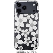 iPhone 17 Pro Max 対応 ケース クリア MagSafe対応 花柄 耐衝撃 花 Fleur M ホワイト SE_IQGCSPTFU_WH