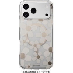 iPhone 17 Pro Max 対応 ケース クリア MagSafe対応 花柄 耐衝撃 花 Fleur M ゴールデングレー SE_IQGCSPTFU_GG
