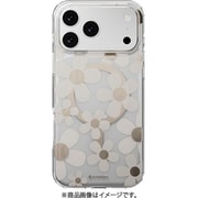 iPhone 17 Pro Max 対応 ケース クリア MagSafe対応 花柄 耐衝撃 花 Fleur M ゴールデングレー SE_IQGCSPTFU_GG