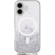 iPhone 17 対応 ケース クリア MagSafe対応 耐衝撃 ラメ StarField M トランスパレント/ホワイト SE_IQNCSPTEF_TR