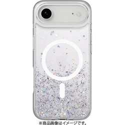 iPhone Air 対応 ケース クリア MagSafe対応 耐衝撃 ラメ StarField M トランスパレント/ホワイト SE_IQACSPTEF_TR