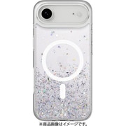 iPhone Air 対応 ケース クリア MagSafe対応 耐衝撃 ラメ StarField M トランスパレント/ホワイト SE_IQACSPTEF_TR