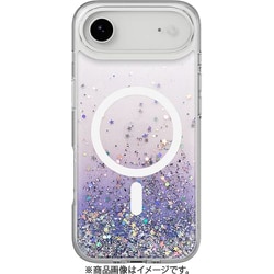 iPhone Air 対応 ケース クリア MagSafe対応 耐衝撃 ラメ StarField M トワイライト/ホワイト SE_IQACSPTEF_TW