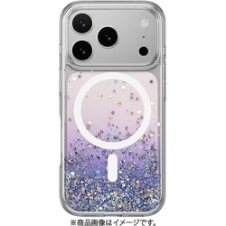 iPhone 17 Pro 対応 ケース クリア MagSafe対応 耐衝撃 ラメ StarField M トワイライト/ホワイト SE_IQPCSPTEF_TW