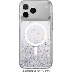 iPhone 17 Pro Max 対応 ケース クリア MagSafe対応 耐衝撃 ラメ StarField M トランスパレント/ホワイト SE_IQGCSPTEF_TR