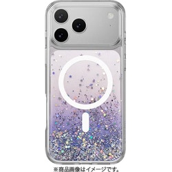 iPhone 17 Pro Max 対応 ケース クリア MagSafe対応 耐衝撃 ラメ StarField M トワイライト/ホワイト SE_IQGCSPTEF_TW