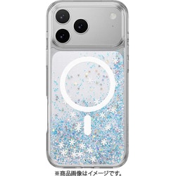 iPhone 17 Pro Max 対応 ケース クリア MagSafe対応 耐衝撃 ラメ StarField M フローズン/ホワイト SE_IQGCSPTEF_FZ