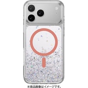 iPhone 17 Pro Max 対応 ケース クリア MagSafe対応 耐衝撃 ラメ StarField M トランスパレント/コーラル SE_IQGCSPTEF_TC
