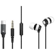 イヤホン 3.5mm/Type-C 2WAY接続モデル ホワイト HSE-A1000wC-WH