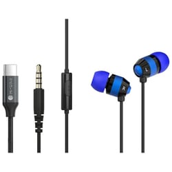 イヤホン 3.5mm/Type-C 2WAY接続モデル ブルー HSE-A1000wC-BL