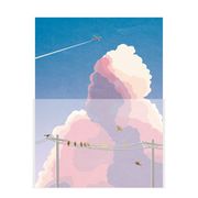 封筒が透ける景色のレター 夕焼けと鳥 TL062