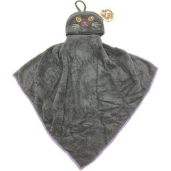 まるでネコ？！ ループタオル 黒猫