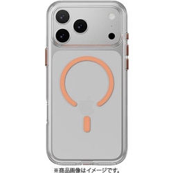 iPhone 17 Pro Max 対応 ケース クリア MagSafe対応 耐衝撃 MIL規格 黄ばみ防止 Bright M トランスパレント/コーラル ME_IQGCSPCB1_TC