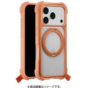 iPhone 17 Pro 対応 ケース クリア MagSafe対応 回転リングスタンド 耐衝撃 Odyssey Stand M コーラル ME_IQPCSPTO7_CR