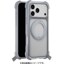 iPhone 17 Pro Max 対応 ケース クリア MagSafe対応 回転リングスタンド 耐衝撃 Odyssey Stand M ミスト ME_IQGCSPTO7_MT