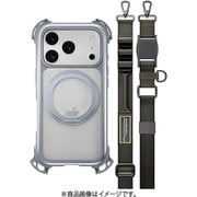 iPhone 17 Pro 対応 ケース クリア ショルダー ストラップ MagSafe対応 スタンド 耐衝撃 Odyssey Ultra M With Strap ミスト/コンクリートグレー ME_IQPCSPTO5_MG