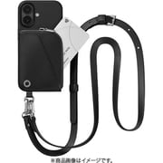 iPhone 17 対応 ケース ショルダー ストラップ付き カード入れ ポーチ付き Pouch ブラック/ブラック ME_IQNCSPLPO_BK