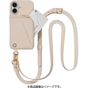 iPhone 17 対応 ケース ショルダー ストラップ付き カード入れ ポーチ付き Pouch ロゼ/ロゼ ME_IQNCSPLPO_RS