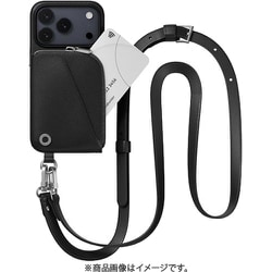 iPhone 17 Pro 対応 ケース ショルダー ストラップ付き カード入れ ポーチ付き Pouch ブラック/ブラック ME_IQPCSPLPO_BK
