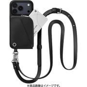 iPhone 17 Pro 対応 ケース ショルダー ストラップ付き カード入れ ポーチ付き Pouch ブラック/ブラック ME_IQPCSPLPO_BK