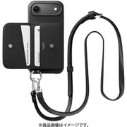 iPhone Air 対応 ケース MagSafe ショルダー ストラップ付き カード入れ ポーチ付き Pouch M ブラック/ブラック ME_IQACSPLPM_BK