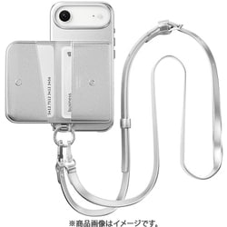 iPhone Air 対応 ケース MagSafe ショルダー ストラップ付き カード入れ ポーチ付き Pouch M シルバー/シルバー ME_IQACSPLPM_SV