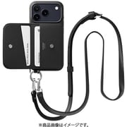 iPhone 17 Pro 対応 ケース MagSafe ショルダー ストラップ付き カード入れ Pouch M ブラック/ブラック ME_IQPCSPLPM_BK