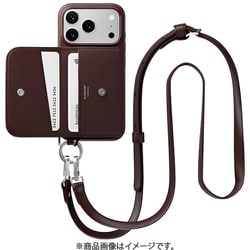 iPhone 17 Pro 対応 ケース MagSafe ショルダー ストラップ付き カード入れ Pouch M バーガンディー/バーガンディー ME_IQPCSPLPM_BD