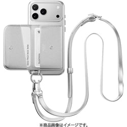 iPhone 17 Pro Max 対応 ケース MagSafe ショルダー ストラップ付き カード入れ Pouch M シルバー/シルバー ME_IQGCSPLPM_SV