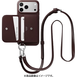 iPhone 17 Pro Max 対応 ケース MagSafe ショルダー ストラップ付き カード入れ Pouch M バーガンディー/バーガンディー ME_IQGCSPLPM_BD