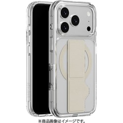 iPhone 17 Pro 対応 ケース MagSafe対応 スタンド機能 バンド付き 耐衝撃 グリップバンド GrabStand M トランスパレント ME_IQPCSPTGS_TR
