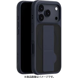 iPhone 17 Pro 対応 ケース MagSafe対応 スタンド機能 バンド付き 耐衝撃 グリップバンド GrabStand M ミッドナイト ME_IQPCSPTGS_MN