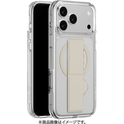 iPhone 17 Pro Max 対応 ケース MagSafe対応 スタンド機能 バンド付き 耐衝撃 グリップバンド GrabStand M トランスパレント ME_IQGCSPTGS_TR
