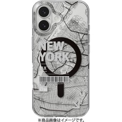 iPhone 17 対応 ケース MagSafe対応 クリア イラスト 地図柄 耐衝撃 Urban M ニューヨーク ME_IQNCSPTUM_NY